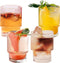 Geribbelde Drinkglas- koffie glas – 185 ml – Set van 6 - cocktailglazen, ijskoffieglazen, longdrinkglazen,