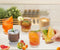 Geribbelde Drinkglas- koffie glas - Goude rand – 185 ml – Set van 6 - cocktailglazen - ijskoffieglazen - drinkglazen