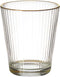 Geribbelde Drinkglas Met Gouden Randen - Ripple Glas – 30 cl– Set van 6