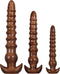 Geribbelde plugs Evolved - set van 3 - Goud