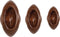 Geribbelde plugs Evolved - set van 3 - Goud