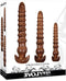Geribbelde plugs Evolved - set van 3 - Goud