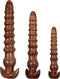 Geribbelde plugs Evolved - set van 3 - Goud