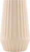 Geribbelde vaas uit bamboevezel - Gebroken Wit