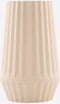Geribbelde vaas uit bamboevezel - Gebroken Wit