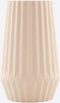 Geribbelde vaas uit bamboevezel - Gebroken Wit