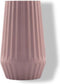 Geribbelde vaas uit bamboevezel - Mauve