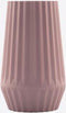 Geribbelde vaas uit bamboevezel - Mauve