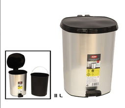 Gerimport Prullenbak Pedaal 28 x 26 x 33 Zilverkleurig 11 Liter