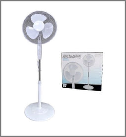 Gerimport staande ventilator 3 snelheden - 40 cm - 45 watt - Wit