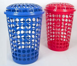 Gerimport Wasmand kunststof kleur rood , inhoud 75 liter