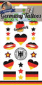 Germany Tattoos - Duitsland Tattoos - Tijdelijke Tattoo - Body Glitter - Plak Tattoos - Nep Tattoo - Fake Tattoo - Vlaggen - Kinderen en volwassenen - 1 Vel met 12 tattoos