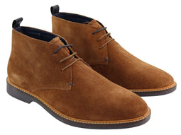 Cavani Sahara - Chukka Boots Heren - Suède Bovenwerk & Vetersluiting - Tan - Maat 44
