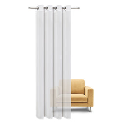Gerster Hanggordijn - 140x235 cm - Transparante crêpe wit - 100% Polyester