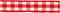 Geruit lint, b: 6 mm, 50 m, rood/wit