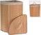Bathroom Solutions Wasmand - bamboe hout - met deksel - naturel - 35 x 35 x 60 cm - 70 liter - opvouwbaar