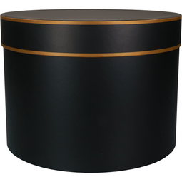 Paardekooper - Geschenkdoos | Confetti | karton + PP | 22cm | Ø30cm | zwart/goud | 8 stuks