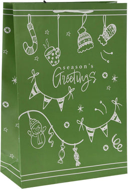 Geschenktas Kerst Deco 16cm, 24st.