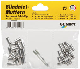 Gesipa 1433675 Blindklinknagel 34 onderdelen