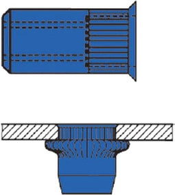 Gesipa 1433713 Blindklinkmoer - Gereduceerd verzonken - Gekarteld - ST - M6 -9 x 15,5mm (250st)