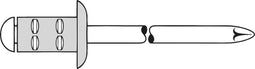 Gesipa 1433826 Blindklinknagel (Ø x l) 4 mm x 10 mm Staal Aluminium 500 stuk(s)