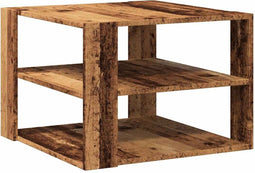 vidaXL - Salontafel - 58x58x40 - cm - bewerkt - hout - oud - houtkleurig