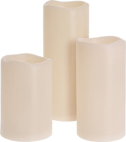 LED kaarsen - set van 3 - met timer en afstandsbediening - IP44 - warm wit (set van 3)