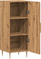vidaXL - Dressoir - 34,5x34x90 - cm - bewerkt - hout - artisanaal - eikenkleurig