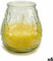 Geurkaars Geel Transparant Citronella 9 x 9,5 x 9 cm (6 Stuks)