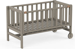 Geuther Co-Sleeper, Aanschuifbed, Wieg - Met Wielen - 45x90 cm - Babybedje tot 9 kg - Massief beukenhout - Taupe