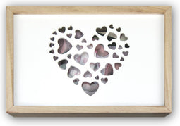 ZEP - Houten Foto opbergdoosje USB Love Box Bruin / Wit voor foto 15x20 (28,5x18,5x5,5 cm) - CZ1268