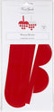 Gevlochten harten afm 13 5x12 5 cm wit rood 8sets