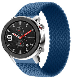 Gevlochten nylon bandje voor de Amazfit GTR - Donkerblauw