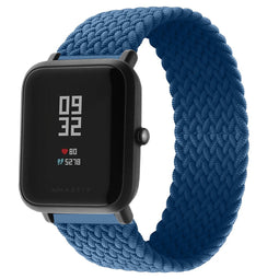 Gevlochten nylon bandje voor de Amazfit GTS / BIP - Donkerblauw