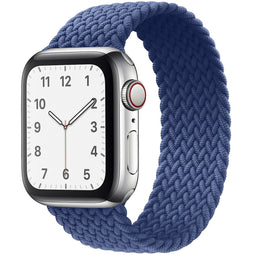 Gevlochten nylon bandje voor de Apple Watch Series 1-9 / SE / Ultra (2) - 42/44/45/49 mm - Blauw