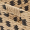 Gevlochten rieten opbergmand vierkant beige/zwart 31 x 31 x 15 cm - Kast-/badkamer mandjes verschillende formaten