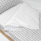 Gewatteerd beddengoed met ritssluiting HappyFriday Basic Grijs 90 x 200 cm Vichy