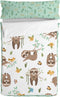 Gewatteerd beddengoed met ritssluiting HappyFriday Moshi Moshi Happy Sloth Multicolour 105 x 200 cm