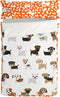 Gewatteerd beddengoed met ritssluiting HappyFriday Mr Fox Dogs Multicolour 90 x 200 cm