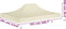 vidaXL - Partytentdak - 270 - g/m² - 4,5x3 - m - crèmekleurig