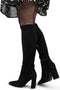 POSH by Poelman LAUREN - Dames Laarzen - Suedine Stretch - Zwart - Maat 37