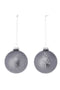 Bloomingville - Kersthanger - Set van 2 - Mat grijs (Ø6cm) (2 stuks)