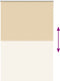 vidaXL - Rolgordijn - verduisterend - 155x230 - cm - stofbreedte - 151,6 - cm - beige
