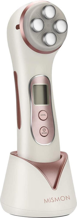 Gezichtsmassageapparaat Beauty Toning-apparaat Radiofrequentie EMS LED-behandelingen voor huidverstrakking Fijne lijnrimpelvermindering Anti-veroudering 5 standen Oplaadbaar via USB