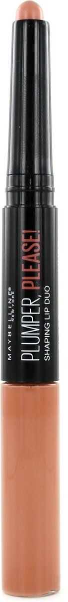 Maybelline Plumper, Please! Shaping Lip Duo - 200 Tease - Lip Filler - Lip Vergroter - Volle Lippen - Nude - 4 ml