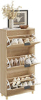 SoBuy Schoenkast - Ladekast - Smal design - 3 laden - 120x24x60 cm | FSR213-N