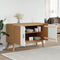 vidaXL - Dressoir - OLDEN - 114x43x73,5 - cm - massief - grenenhout - wit - en - bruin