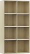 vidaXL - Boekenkast/dressoir - 66x30x130 - cm - hout - wit - en - sonoma - eikenkleur