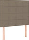 vidaXL - Hoofdborden - 2 - st - 80x5x78/88 - cm - stof - taupe