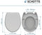 SCHÜTTE WC-Bril 82302 GREY - Duroplast - Soft Close - Afklikbaar - RVS-Scharnieren - Gelakt - Grijs